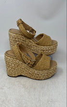 Load image into Gallery viewer, Sam Edelman Womens April Beige Adjustable Buckle Wedge Espadrille Sandal Sz 5.5