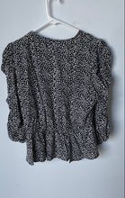 Load image into Gallery viewer, Banana Republic Womens Black White Printed Pullover Blouse Top Size Medium