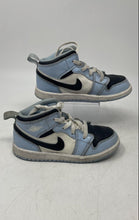 Load image into Gallery viewer, Nike Baby Boys Air Jordan 1 Mid 644507-401 White Blue Sneakers Shoes Size 10C