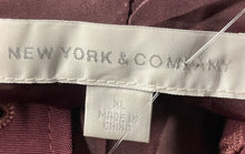 Load image into Gallery viewer, New York & Company Womens Burgundy Double-Breasted Trench Coat Size XL