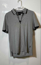 Load image into Gallery viewer, Armani Exchange Mens Gray Short Sleeve Polo Shirt Size Medium
