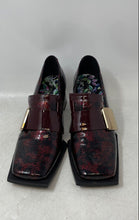 Load image into Gallery viewer, TDD Vogue Womens Classy Burgundy Patent Leather Block Loafer Pump Heels Size 8
