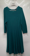 Load image into Gallery viewer, The Limited Womens Green Long Sleeve Knit Fit & Flare Dress Size Large