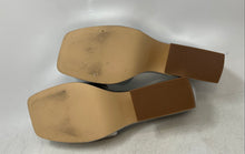 Load image into Gallery viewer, Nine West Womens Oklee3 Silver Leather Slip-On Block Platform Heels Size 6 1/2M