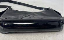 Load image into Gallery viewer, Juicy Couture Womens Black Faux Patent Leather Rhinestone Logo Shoulder Bag