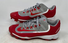 Load image into Gallery viewer, Nike Mens Huarache 2KFilth Pro Low Red Gray Baseball Cleats Size 15