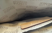 Load image into Gallery viewer, Michael Kors Womens Tan And Brown Signature Print Zipper Wristlet Wallet