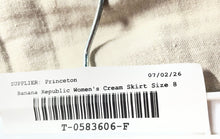 Load image into Gallery viewer, Banana Republic Womens Cream Back Slit Flat Front Straight & Pencil Skirt Size 8