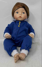 Load image into Gallery viewer, McMemories Handcrafted Porcelain Fashion Doll With Blue Outfit