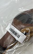 Load image into Gallery viewer, Max De Carlo Womens Brown Leather Slip-On Crossover Straps Mule Heels Size 9 B