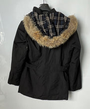 Load image into Gallery viewer, London Fog Womens Black Long Sleeve Front Full-Zipper Parka Jacket Size Medium