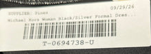 Load image into Gallery viewer, Michael Kors Womens Black Silver Glitter Bell Sleeve Formal Sheath Dress Size XL