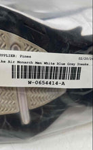 Load image into Gallery viewer, Nike Mens Air Monarch IV 415445-102 White Blue Gray Lace-Up Sneakers Shoes Sz 10