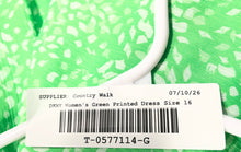 Load image into Gallery viewer, DKNY Womens Green Faux Wrap Long Balloon Sleeve Back-Zip Midi Dress Size 16