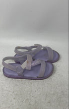 Load image into Gallery viewer, Mini Melissa Girls Stripes M Lover Purple Open Toe Strappy Sandals Size 11