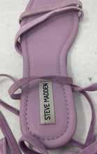 Load image into Gallery viewer, Steve Madden Womens Garvan Purple Leather Open Toe Gladiator Sandals Size 9.5M