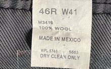 Load image into Gallery viewer, Oscar De La Renta Mens Gray Wool Single-Breasted Two Button Blazer Size 46R 41W