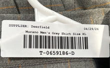 Load image into Gallery viewer, Murano Mens Gray Striped Mercerized Cotton Long Sleeve Button-Up Shirt Size XL
