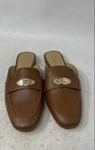 Load image into Gallery viewer, Michael Kors Womens Ashley Brown Logo Leather Slip-On Mule Flats Size 6M
