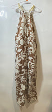 Load image into Gallery viewer, Zara Womens White Brown Floral Print Sleeveless One-Piece Jumpsuit Size Small