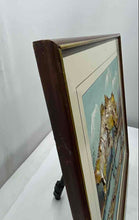 Load image into Gallery viewer, Man With Fishing Net On Boat By Rodolfo Framed Landscape Art Painting