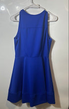 Load image into Gallery viewer, Vince Camuto Womens Blue Sleeveless Exposed Front Zipper Fit & Flare Dress Sz 8