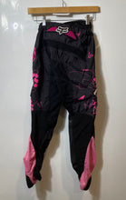 Load image into Gallery viewer, Fox Racing Womens Black And Pink Butterfly Print Motocross Biker Pants Size 3/4