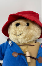 Load image into Gallery viewer, Paddington Bear Plush Toy Red Boots Hat Blue Coat Suitcase Rainbow