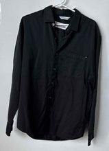 Load image into Gallery viewer, Tommy Bahama Mens Black Long Sleeve Collared Regular Fit Button-Up Shirt Size M