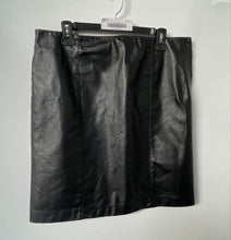 Load image into Gallery viewer, Spiegel Womens Black Leather Side-Zip Short Straight & Pencil Skirt Size 14