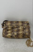 Load image into Gallery viewer, Aldo Womens Gold Inner Pocket Animal Print Chain Strap Medium Crossbody Bag