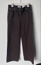 Load image into Gallery viewer, Zara Womens Brown Cotton Dark Wash 5-Pocket Design Wide-Leg Jeans Size 6