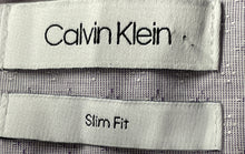 Load image into Gallery viewer, Calvin Klein Mens Light Purple Cotton Slim Fit Long Sleeve Dress Shirt Size M