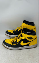 Load image into Gallery viewer, Nike Mens Air Jordan 1 Retro Black Yellow Lace-Up Sneaker Shoes Size 10