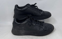 Load image into Gallery viewer, Aldo Mens Black Leather Lace-Up Low Top Round Toe Sneaker Shoes Size 10.5M