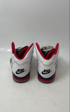 Load image into Gallery viewer, Nike Boys Air Jordan 5 HQ7979-101 White Red Lace-Up Mid Top Sneakers Shoes Sz 2Y