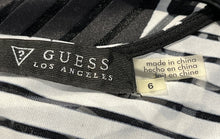 Load image into Gallery viewer, Guess Womens Black And White Printed Sleeveless Back Zip Bodycon Dress Size 6