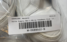 Load image into Gallery viewer, Suitsupply Mens FW14025 White Calf Leather Sneaker Shoes Size 13 No Laces