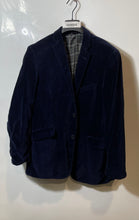Load image into Gallery viewer, Adolfo Mens Navy Blue Cotton Long Sleeve Notch Lapel Two-Button Blazer Size 40R