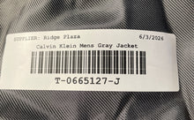 Load image into Gallery viewer, Calvin Klein Mens Gray Wool Long Sleeve Notch Lapel Two Button Blazer Size 38