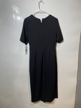 Load image into Gallery viewer, DKNY Womens Black Surplice Neck Back-Zip Wrap Dress Size 6 With Tag