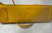Load image into Gallery viewer, Dooney & Bourke Womens Yellow Inner Pockets Shoulder Tote Bag Stained