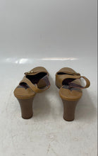 Load image into Gallery viewer, Amalfi Womens Beige Leather Closed Toe Slip-On Slingback Heels Size 8 AA