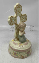 Load image into Gallery viewer, Formalities Porcelain Decorative Child Praying With A Cross Musical Box Figurine