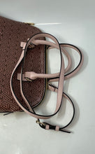 Load image into Gallery viewer, Aldo Womens Galilini Brown Pink Signature Print Double Handle Satchel Handbag