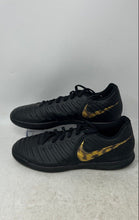 Load image into Gallery viewer, Nike Mens Tiempo Legend 7 Pro IC Black Gold Lace-Up Soccer Shoes Size 6.5
