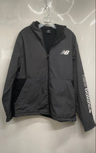 Load image into Gallery viewer, New Balance Mens Gray Long Sleeve Hooded Full-Zip Windbreaker Jacket Size XL