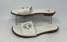 Load image into Gallery viewer, Michael Kors Womens Deanna White Open Toe Flat Slide Sandals Size 8 M