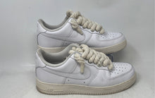 Load image into Gallery viewer, Nike Mens Air Force 1 White Leather Round Toe Lace-Up Sneaker Shoes Size 11