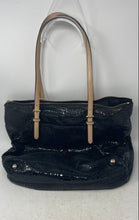 Load image into Gallery viewer, Michael Kors Womens Black Charm Double Handle Shoulder Tote Handbag